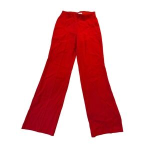 NWT‎ Mango Red High Waist Wide Leg Pants Women's Size 2
